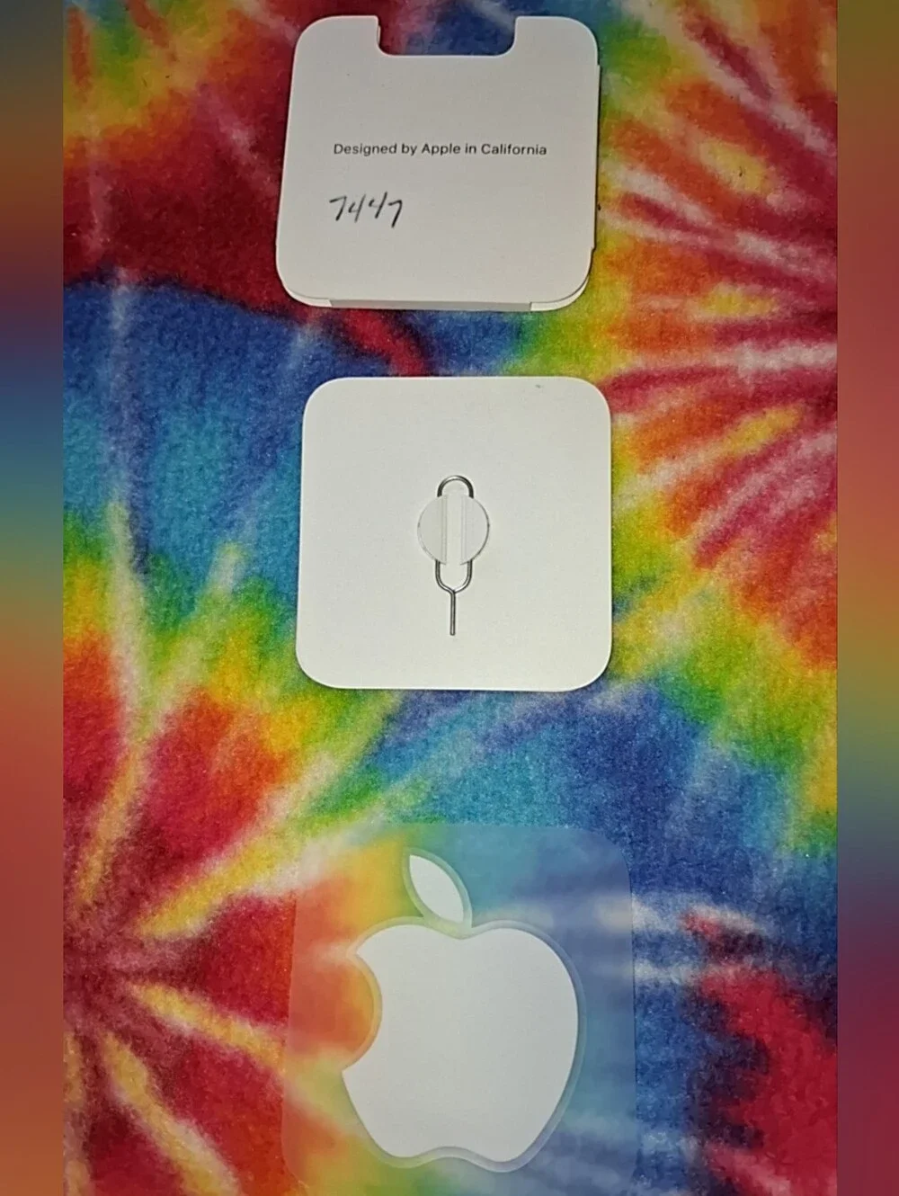 Apple Sticker and Sim Card Poker